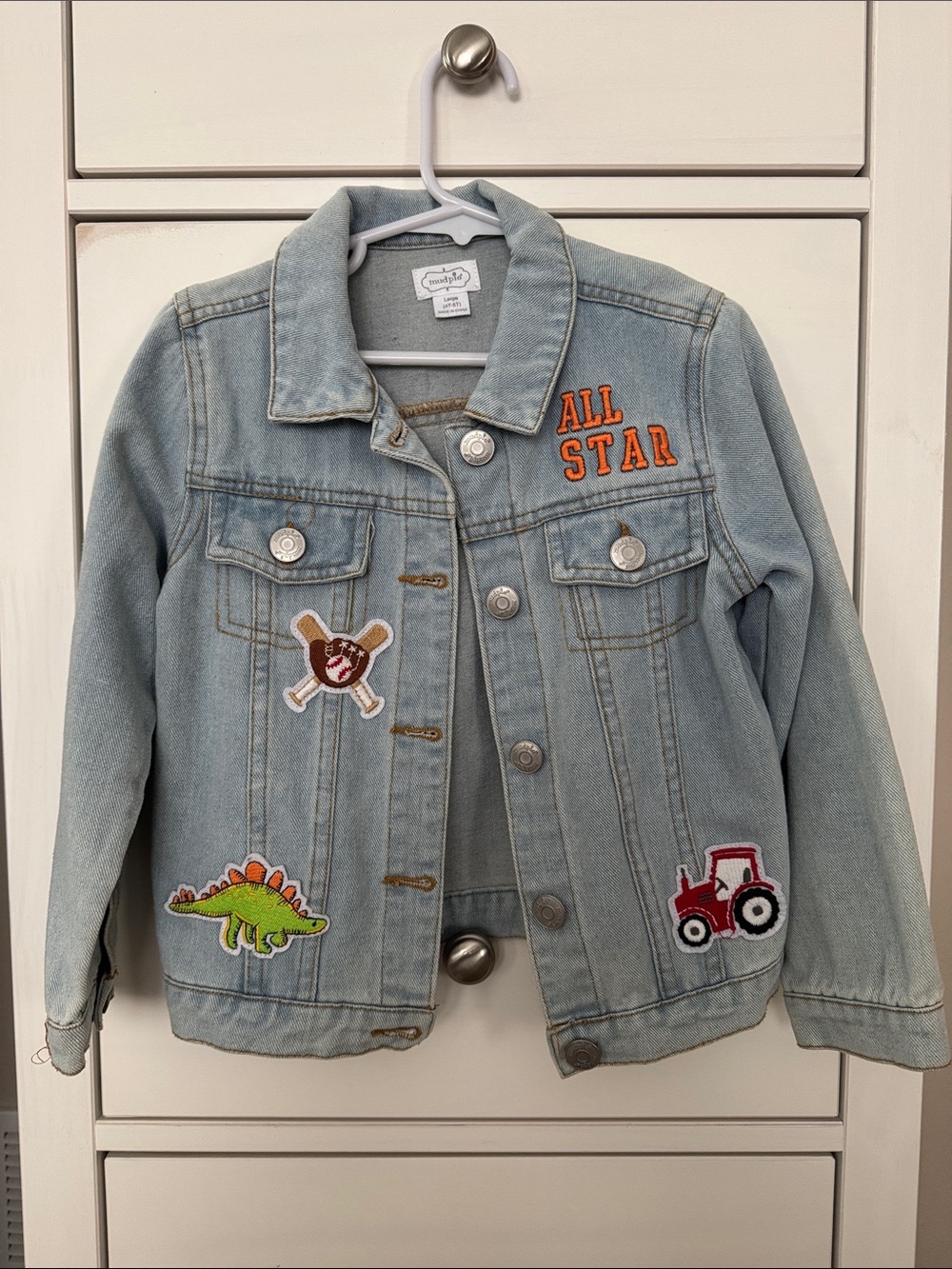 Mud Pie Light Blue Denim Kids Jacket with All Star Patch